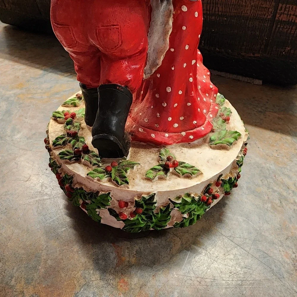 SANTA & MRS. CLAUS SANKYO MUSIC BOX - TESTED WORKING VINTAGE